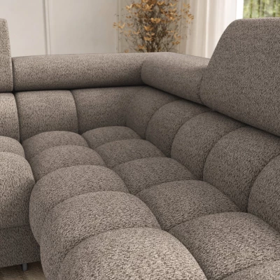 U-förmiges Sofa mit Stauraum ELISA – Dunkelbeige, echtes Design