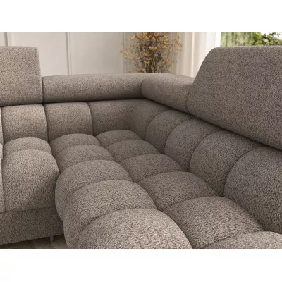 U-förmiges Sofa mit Stauraum ELISA – Dunkelbeige, echtes Design