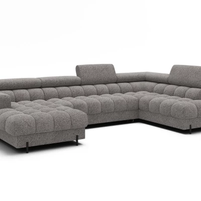 Sofagarnitur mit U-förmigem Stauraum ELISA – grau-beige, echtes Design