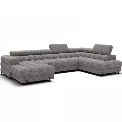Sofagarnitur mit U-förmigem Stauraum ELISA – grau-beige, echtes Design