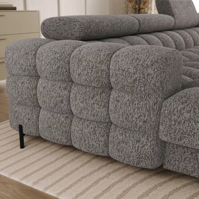 Sofagarnitur mit U-förmigem Stauraum ELISA – grau-beige, echtes Design