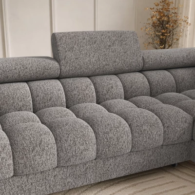Sofagarnitur mit U-förmigem Stauraum ELISA – grau-beige, echtes Design