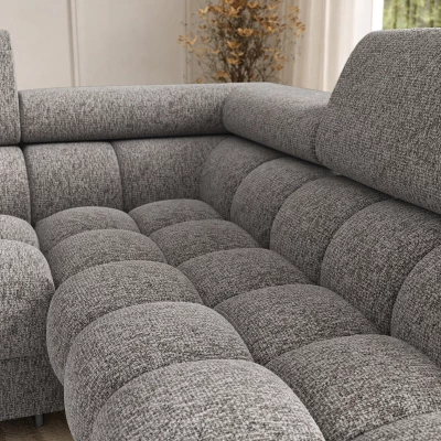 Sofagarnitur mit U-förmigem Stauraum ELISA – grau-beige, echtes Design