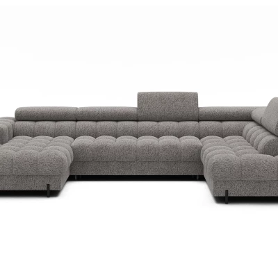Sofagarnitur mit U-förmigem Stauraum ELISA – grau-beige, echtes Design