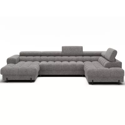 Sofagarnitur mit U-förmigem Stauraum ELISA – grau-beige, echtes Design