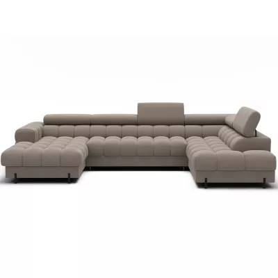 U-förmiges Sofa mit Stauraum ELISA – beige, echtes Design