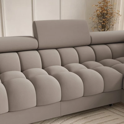 U-förmiges Sofa mit Stauraum ELISA – beige, echtes Design
