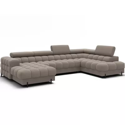 U-förmiges Sofa mit Stauraum ELISA – beige, echtes Design