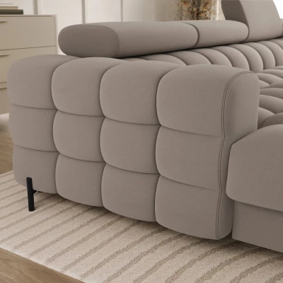 U-förmiges Sofa mit Stauraum ELISA – beige, echtes Design