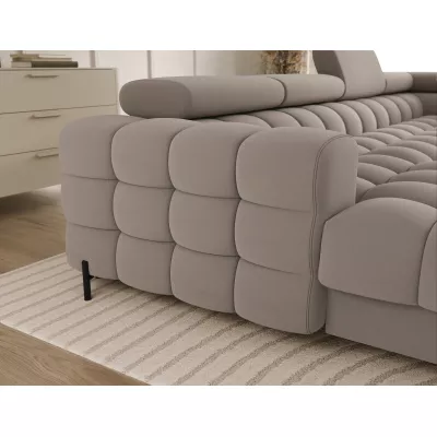U-förmiges Sofa mit Stauraum ELISA – beige, echtes Design
