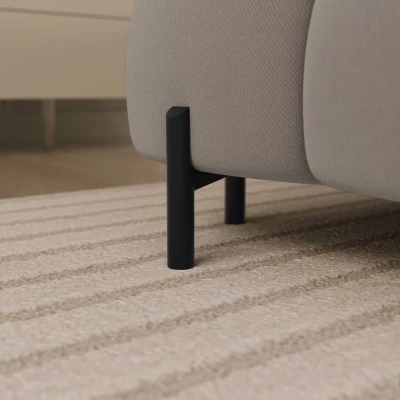 U-förmiges Sofa mit Stauraum ELISA – beige, echtes Design