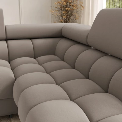 U-förmiges Sofa mit Stauraum ELISA – beige, echtes Design