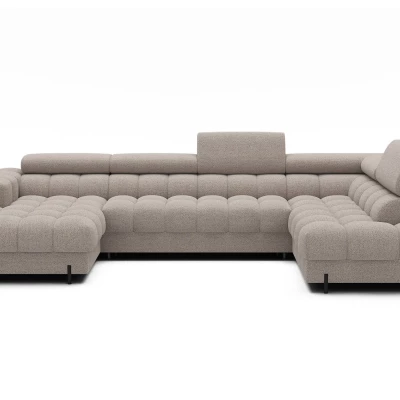 U-förmiges Sofa mit Stauraum ELISA – hellbeige, echtes Design