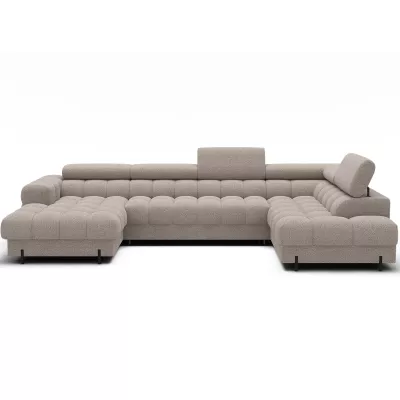 U-förmiges Sofa mit Stauraum ELISA – hellbeige, echtes Design