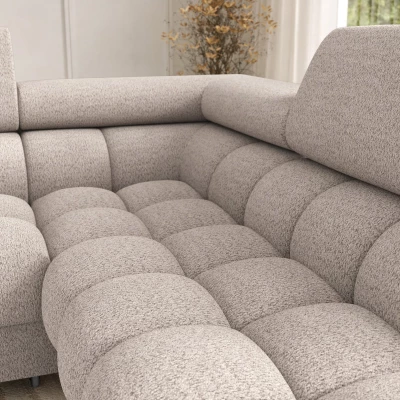 U-förmiges Sofa mit Stauraum ELISA – hellbeige, echtes Design
