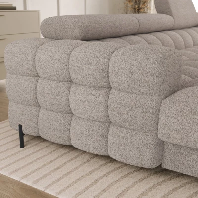 U-förmiges Sofa mit Stauraum ELISA – hellbeige, echtes Design