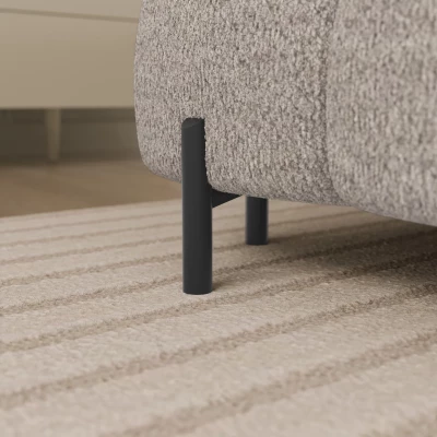 U-förmiges Sofa mit Stauraum ELISA – hellbeige, echtes Design