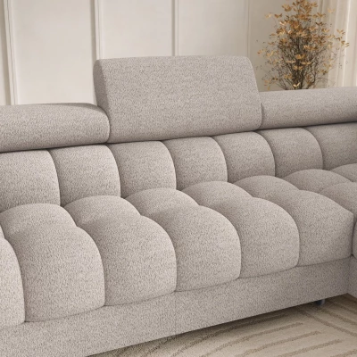 U-förmiges Sofa mit Stauraum ELISA – hellbeige, echtes Design