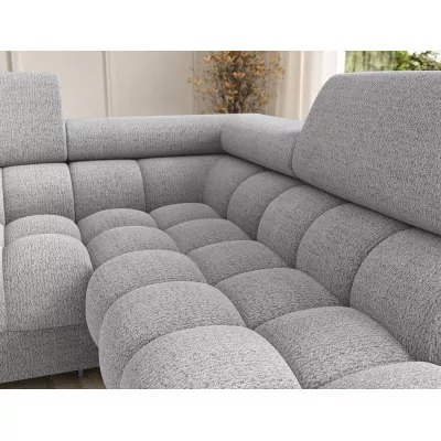 U-förmiges Sofa mit Stauraum ELISA – hellgrau, rechte Ausführung