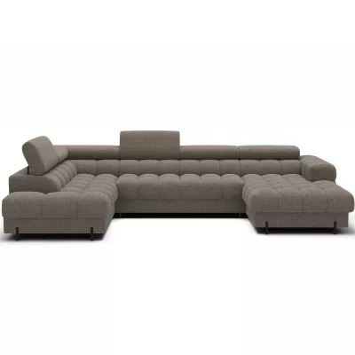 U-förmiges Sofa mit Stauraum ELISA – dunkelbeige, linke Ausführung