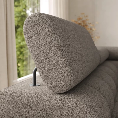 U-förmiges Sofa mit Stauraum ELISA – dunkelbeige, linke Ausführung