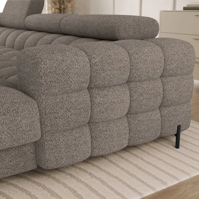 U-förmiges Sofa mit Stauraum ELISA – dunkelbeige, linke Ausführung