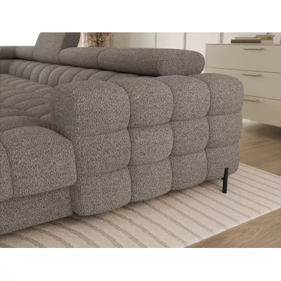 U-förmiges Sofa mit Stauraum ELISA – dunkelbeige, linke Ausführung