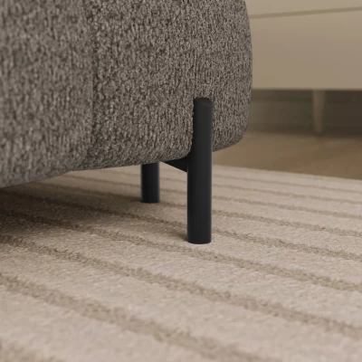U-förmiges Sofa mit Stauraum ELISA – dunkelbeige, linke Ausführung