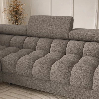 U-förmiges Sofa mit Stauraum ELISA – dunkelbeige, linke Ausführung
