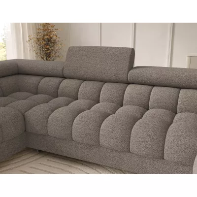 U-förmiges Sofa mit Stauraum ELISA – dunkelbeige, linke Ausführung