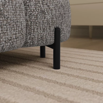 Sofagarnitur mit U-förmigem Stauraum ELISA – grau-beige, linke Ausführung