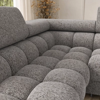 Sofagarnitur mit U-förmigem Stauraum ELISA – grau-beige, linke Ausführung
