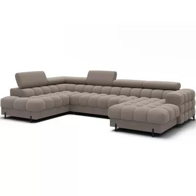 U-förmiges Sofa mit Stauraum ELISA – beige, linke Ausführung