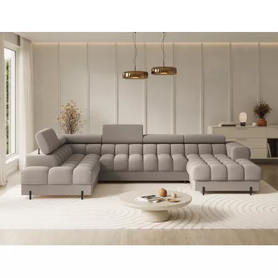 U-förmiges Sofa mit Stauraum ELISA – beige, linke Ausführung