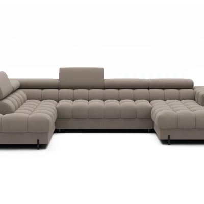 U-förmiges Sofa mit Stauraum ELISA – beige, linke Ausführung