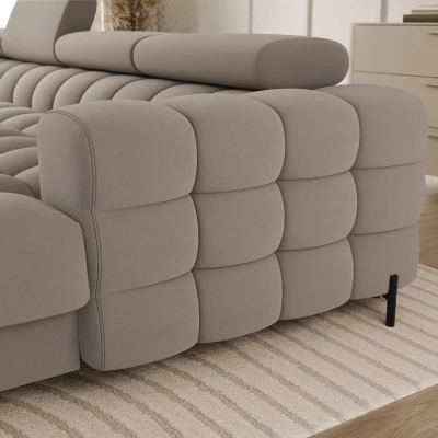 U-förmiges Sofa mit Stauraum ELISA – beige, linke Ausführung