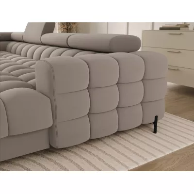 U-förmiges Sofa mit Stauraum ELISA – beige, linke Ausführung
