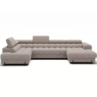 U-förmiges Sofa mit Stauraum ELISA – hellbeige, linke Ausführung