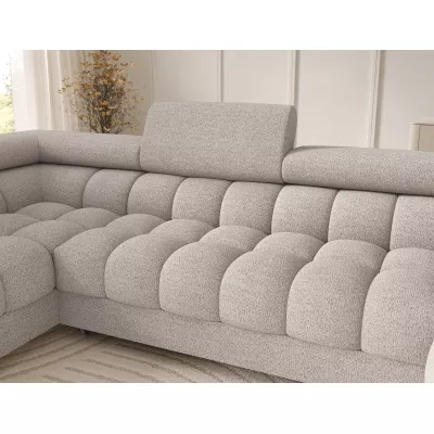U-förmiges Sofa mit Stauraum ELISA – hellbeige, linke Ausführung