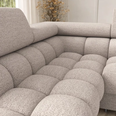 U-förmiges Sofa mit Stauraum ELISA – hellbeige, linke Ausführung