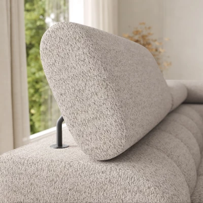 U-förmiges Sofa mit Stauraum ELISA – hellbeige, linke Ausführung