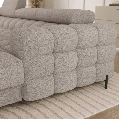 U-förmiges Sofa mit Stauraum ELISA – hellbeige, linke Ausführung