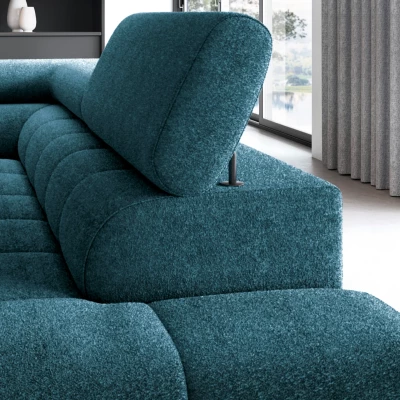 Eckschlafsofa EVADNE - blau, rechte Ecke
