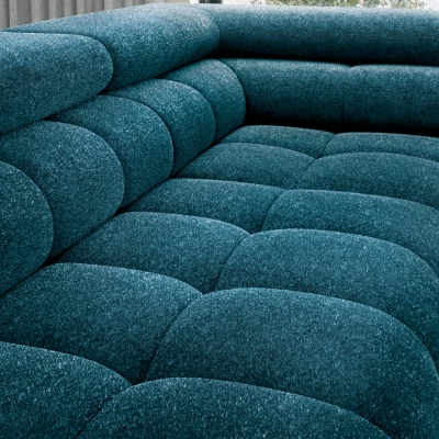 Eckschlafsofa EVADNE - blau, rechte Ecke