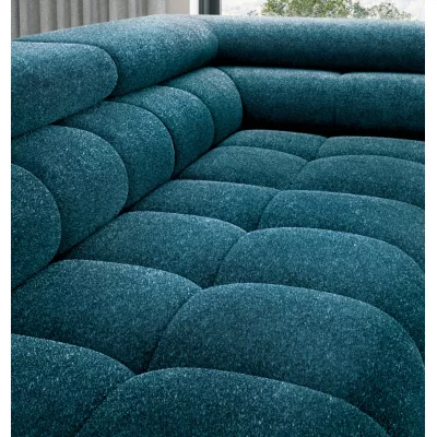 Eckschlafsofa EVADNE - blau, rechte Ecke