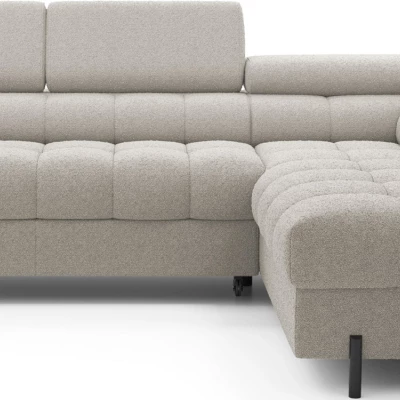 Eckschlafsofa EVADNE – hellbeige, rechte Ecke