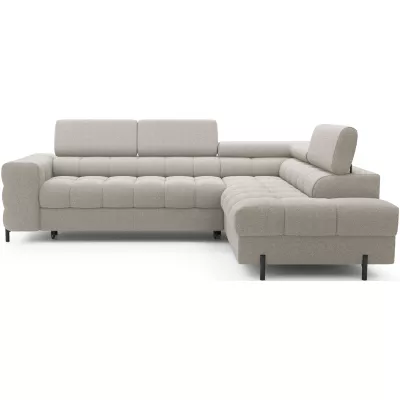 Eckschlafsofa EVADNE – hellbeige, rechte Ecke