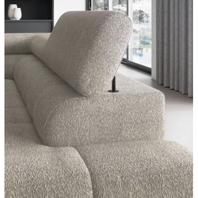 Eckschlafsofa EVADNE – hellbeige, rechte Ecke