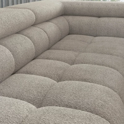 Eckschlafsofa EVADNE – hellbeige, rechte Ecke