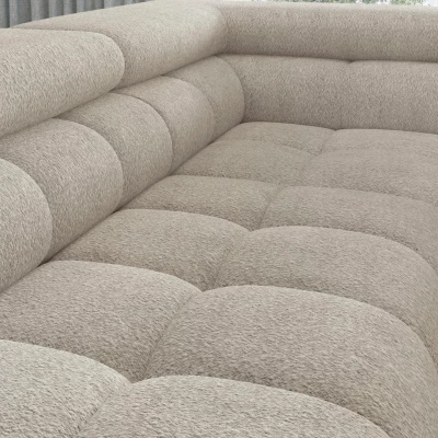Eckschlafsofa EVADNE - beige, rechte Ecke